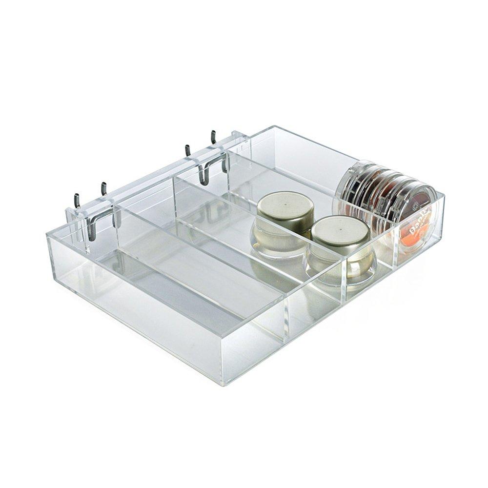 Azar Displays Four Compartment Tray for Peg/Slat/Counter, 2-Pack (Set of 2)