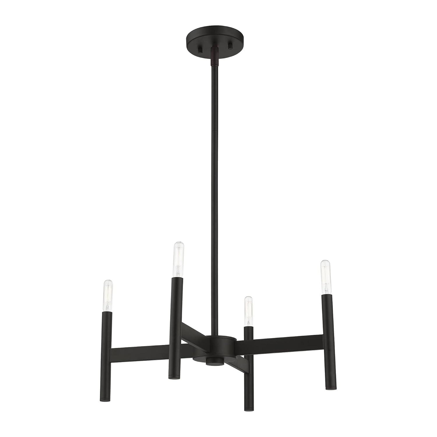 Livex Lighting Copenhagen 4 - Light Chandelier in  Black