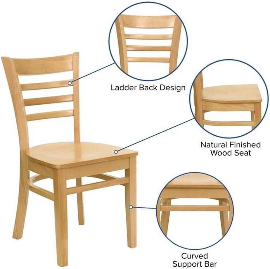 Flash Furniture Ladder Back Wooden Restaurant Chair