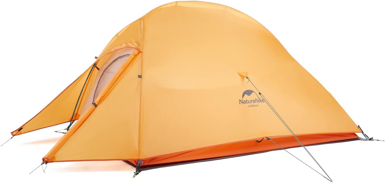Naturehike, Cloud up Base-Lightweight Hiking Tent, Portable Outdoor Camping Tent,  Waterproof Backpacking Tent, Streamlined Design, Wind Resistance, 210T Polyester Tri-grid Wear-resistant Fabric