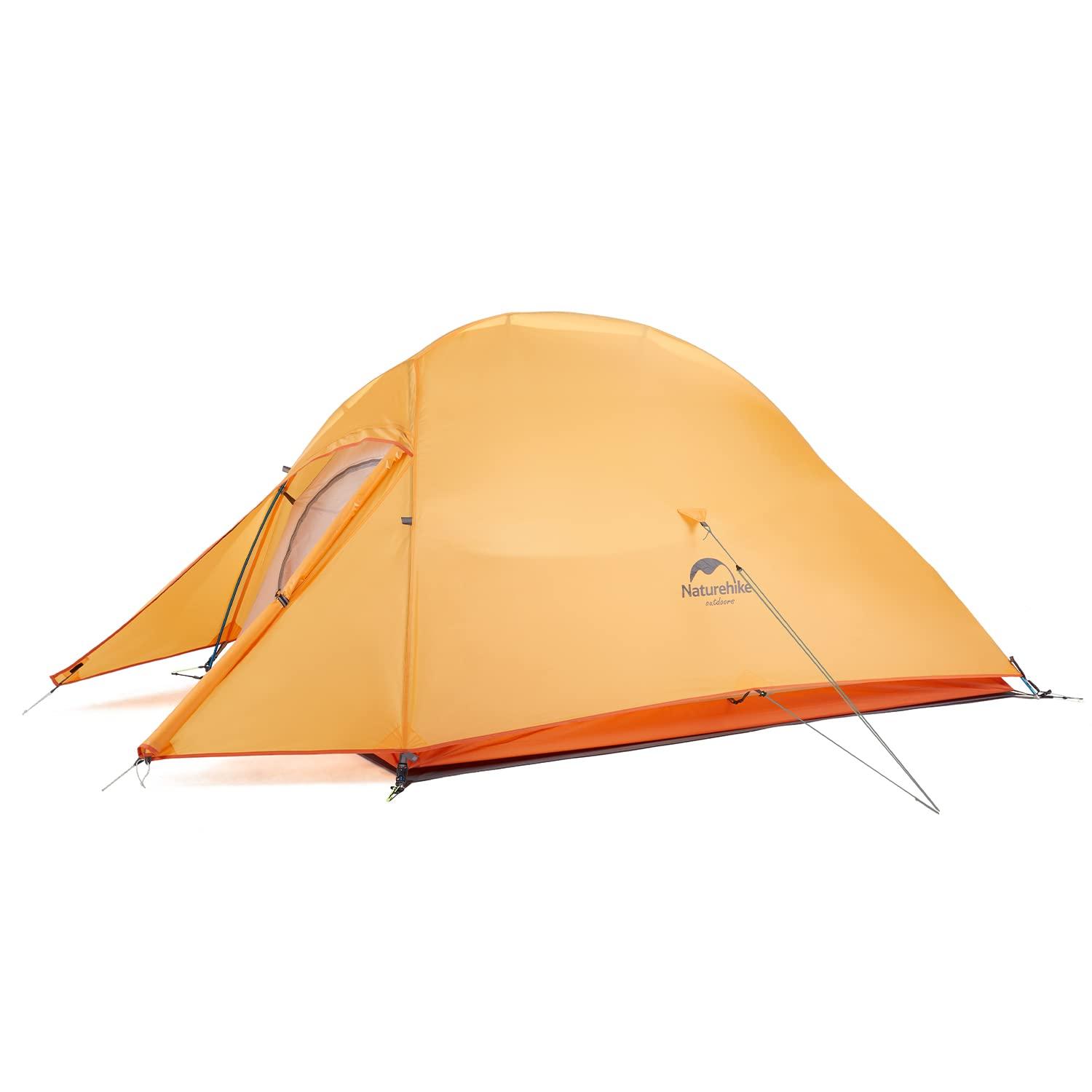 Naturehike, Cloud up Base-Lightweight Hiking Tent, Portable Outdoor Camping Tent,  Waterproof Backpacking Tent, Streamlined Design, Wind Resistance, 210T Polyester Tri-grid Wear-resistant Fabric