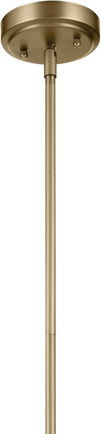Everly 15.25" 1-Light Cone Pendant with Clear Glass in Natural Brass, for Kitchen Island, Dining Nook, Bedroom, (15.25" x 10.25") 42199NBR