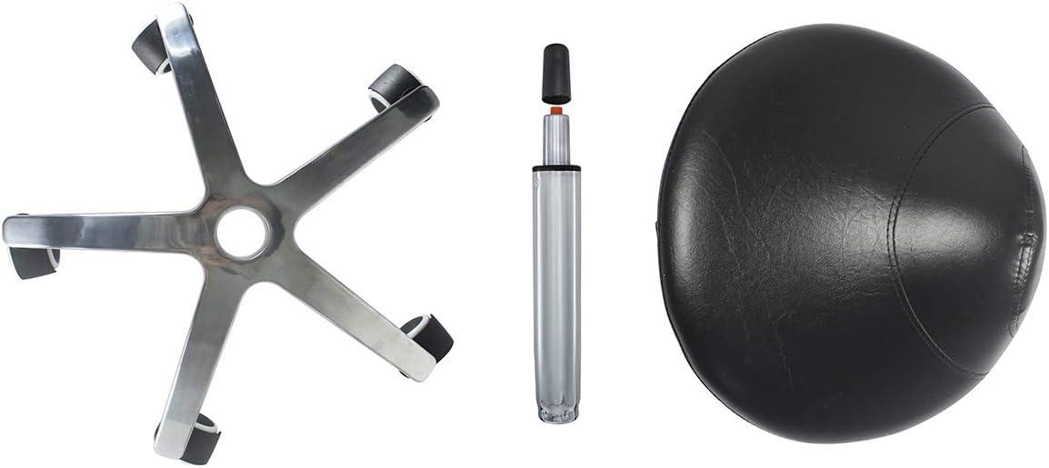 Antlu Saddle Stool Rolling Chair for Medical Massage Salon Kitchen Spa Drafting,Adjustable Hydraulic Stool with Wheels (Without Backrest, Black)