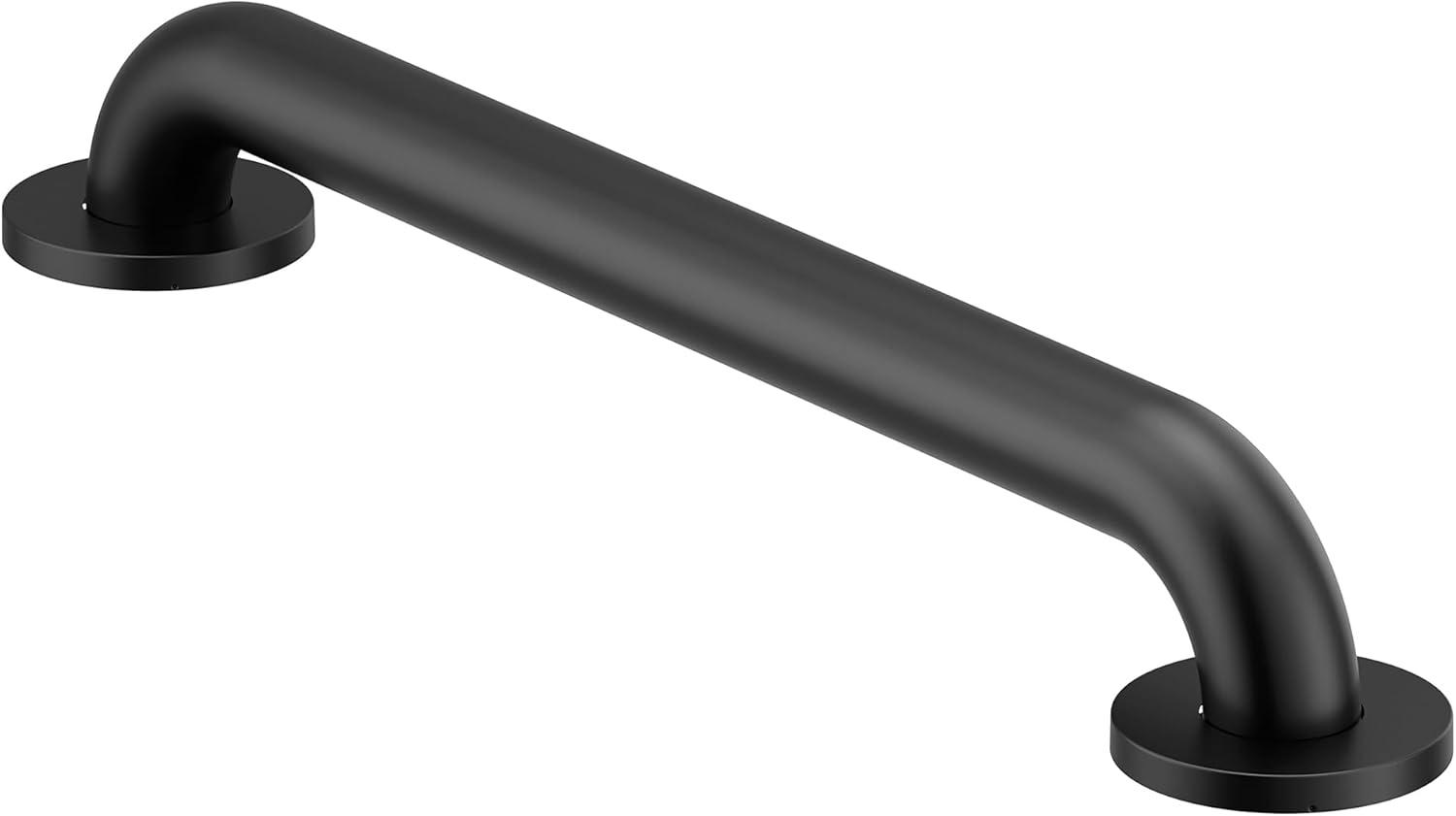 Matte Black 18-Inch Stainless Steel Bathroom Safety Grab Bar