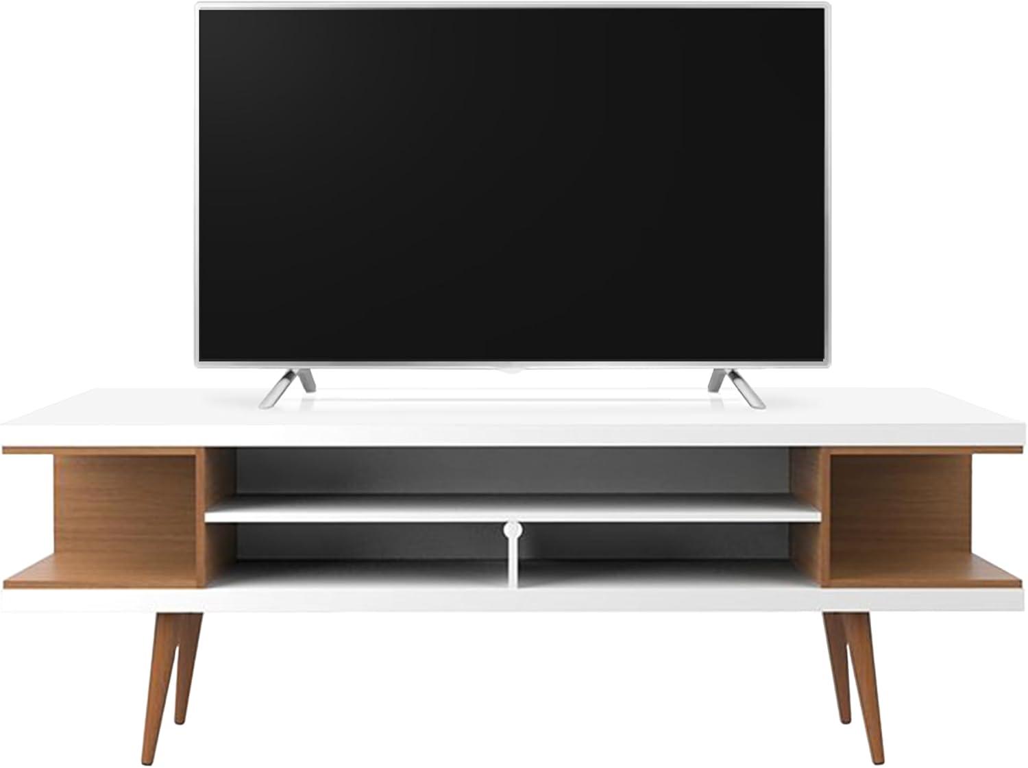 Utopia Wood TV Stand For Tvs Up To 65" In White/Maple Cream