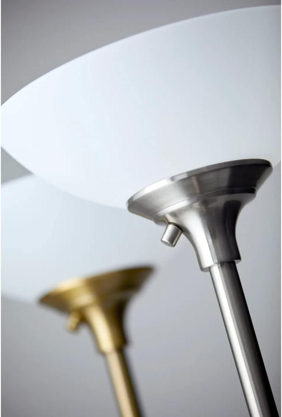Adesso® Glenn 300W Torchiere, 71"H, Antique Brass Base