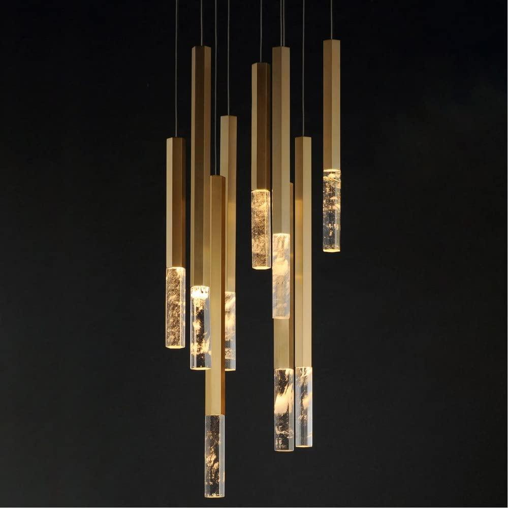 ET2 Lighting - Diaphane - 32.5 Inch 45W 9 LED Pendant-Gold Finish - ET2 Lighting