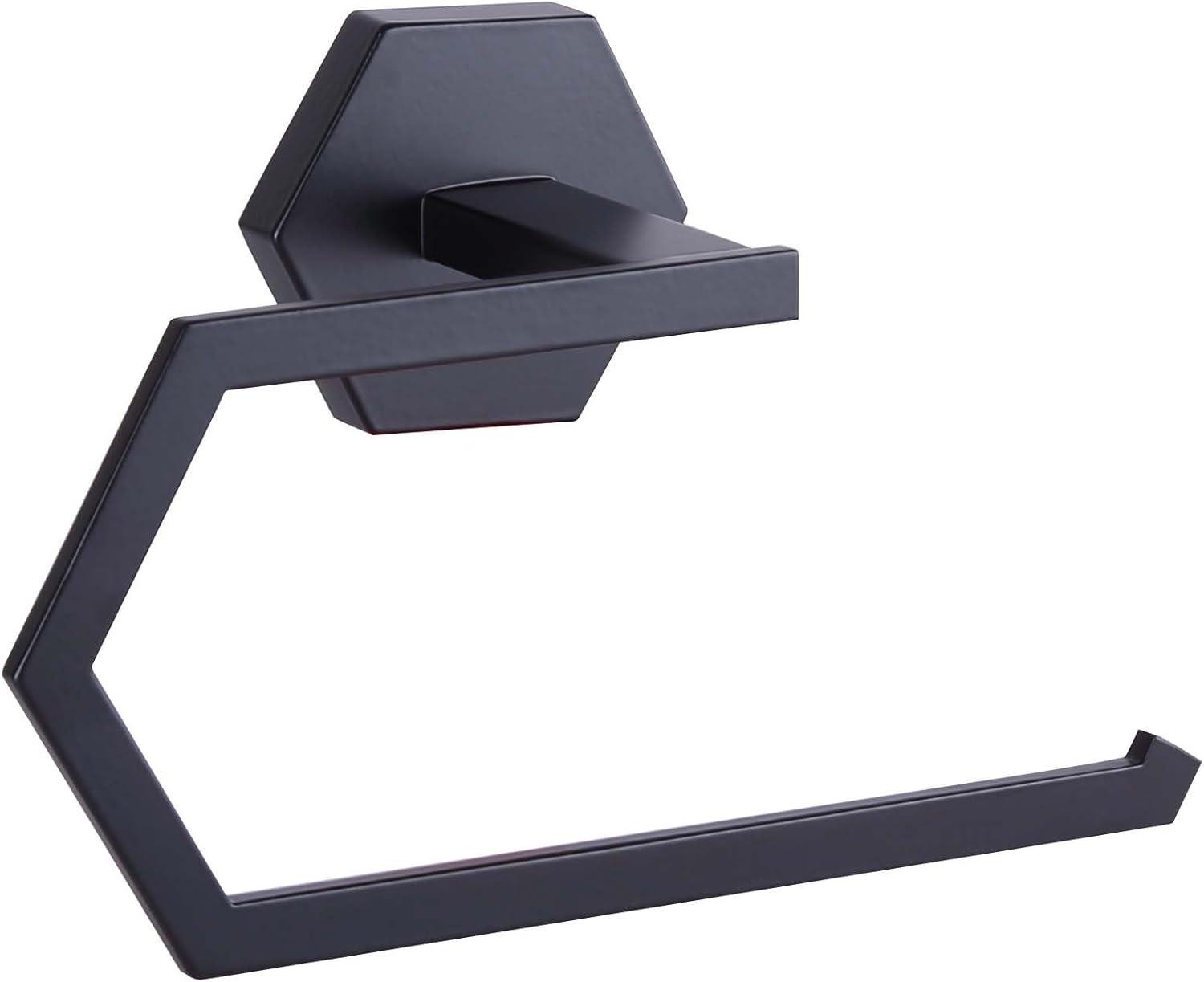 Matte Black Aluminum Wall-Mounted Toilet Paper Holder