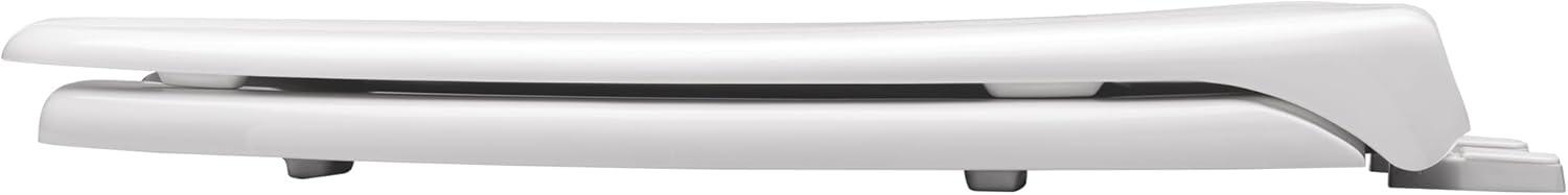 Bemis 7B1950 000 BEMIS 1950 Commercial Heavy Duty Open Front Toilet Seat with Cover, ELONGATED, Plastic, White