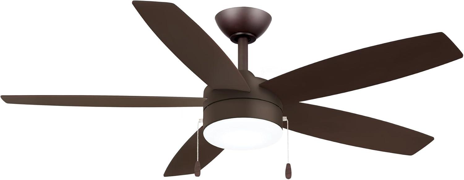 52" Airetor 5 - Blade LED Standard Ceiling Fan with Pull Chain and Light Kit Included