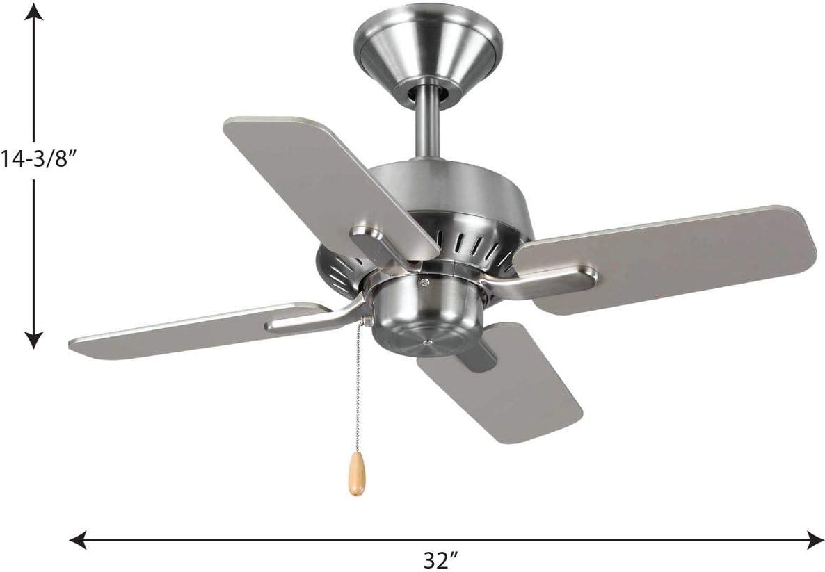 Progress Lighting Drift 32 Drift 32" 4 Blade Indoor Ceiling Fan - Nickel