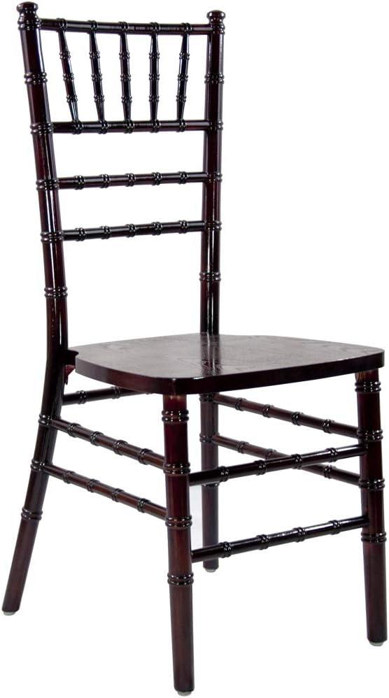 Elegant Mahogany Chiavari Hardwood Chair with Steel-Reinforced Seat