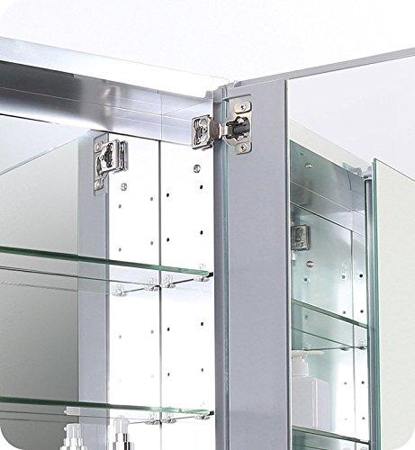 Senza Recessed/Surface Mount Rectangular Frameless Bathroom Medicine Cabinet