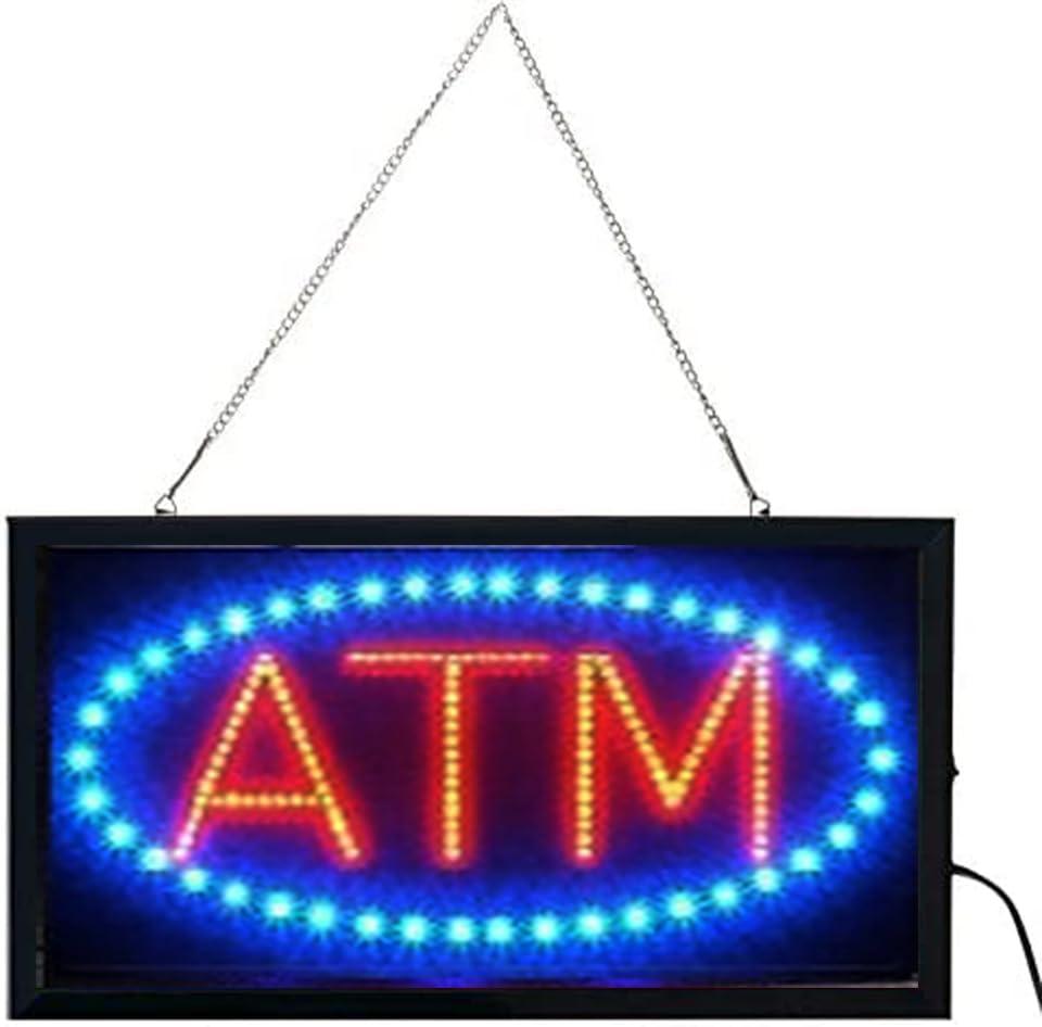 LED Neon Light ATM Sign With Animation On/off and Power On/Off two Switchs for Business B86