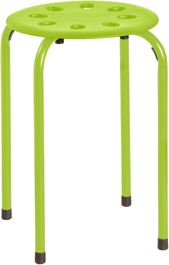 Assorted Color Plastic Stacking Classroom Stool (Set of 5)