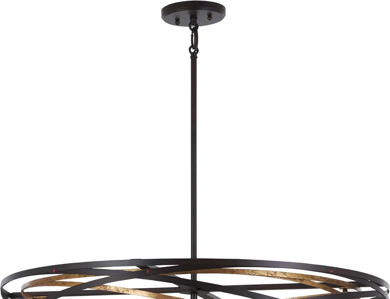 Minka Lavery Vortic Flow 8 - Light Dark Bronze/Mosaic Gold Unique/Statement Pendant
