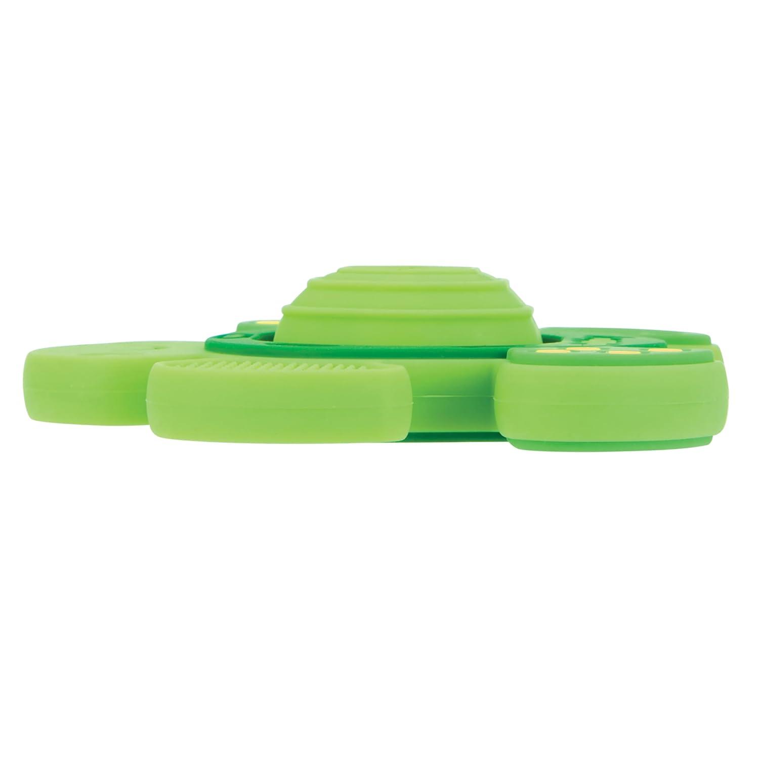 Nuby Teethe N' Pop Sensory Play Silicone Teether for Babies - Turtle Design