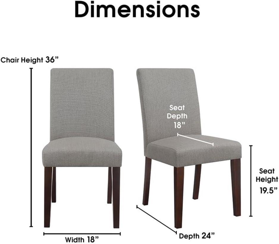 Serta Serta Liam Parsons Dining Chair, Plush High Back, Polyester Weave Fabric, Foam Cushion Seat (Set of 2)