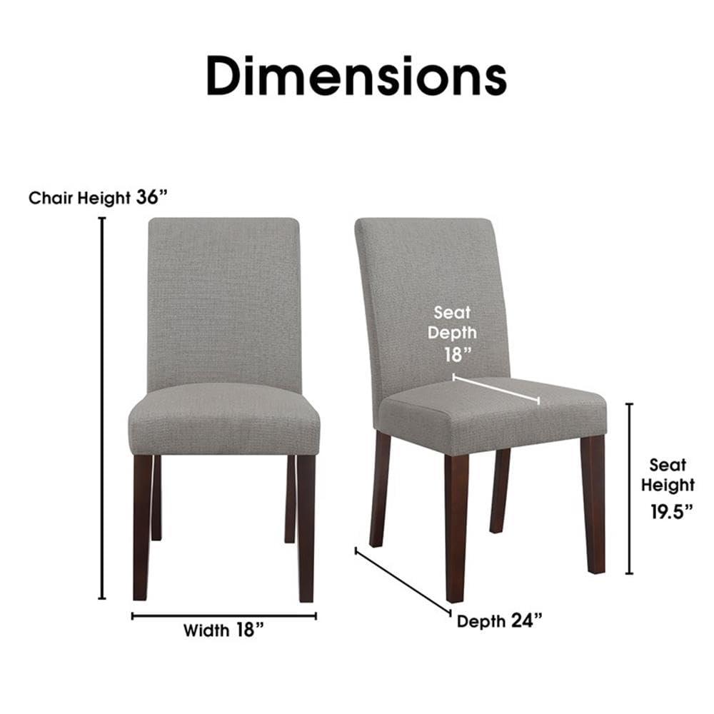 Serta Serta Liam Parsons Dining Chair, Plush High Back, Polyester Weave Fabric, Foam Cushion Seat (Set of 2)