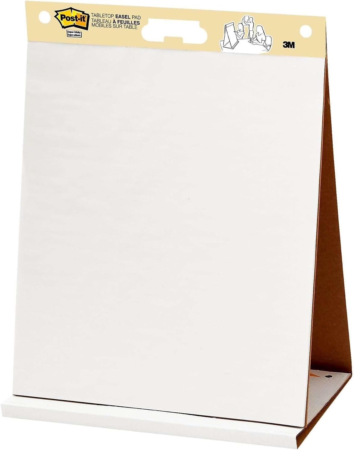 Post-it Self-Stick Easel Pad, 20 x 23 Inches, Unruled, White, 20 Sheets