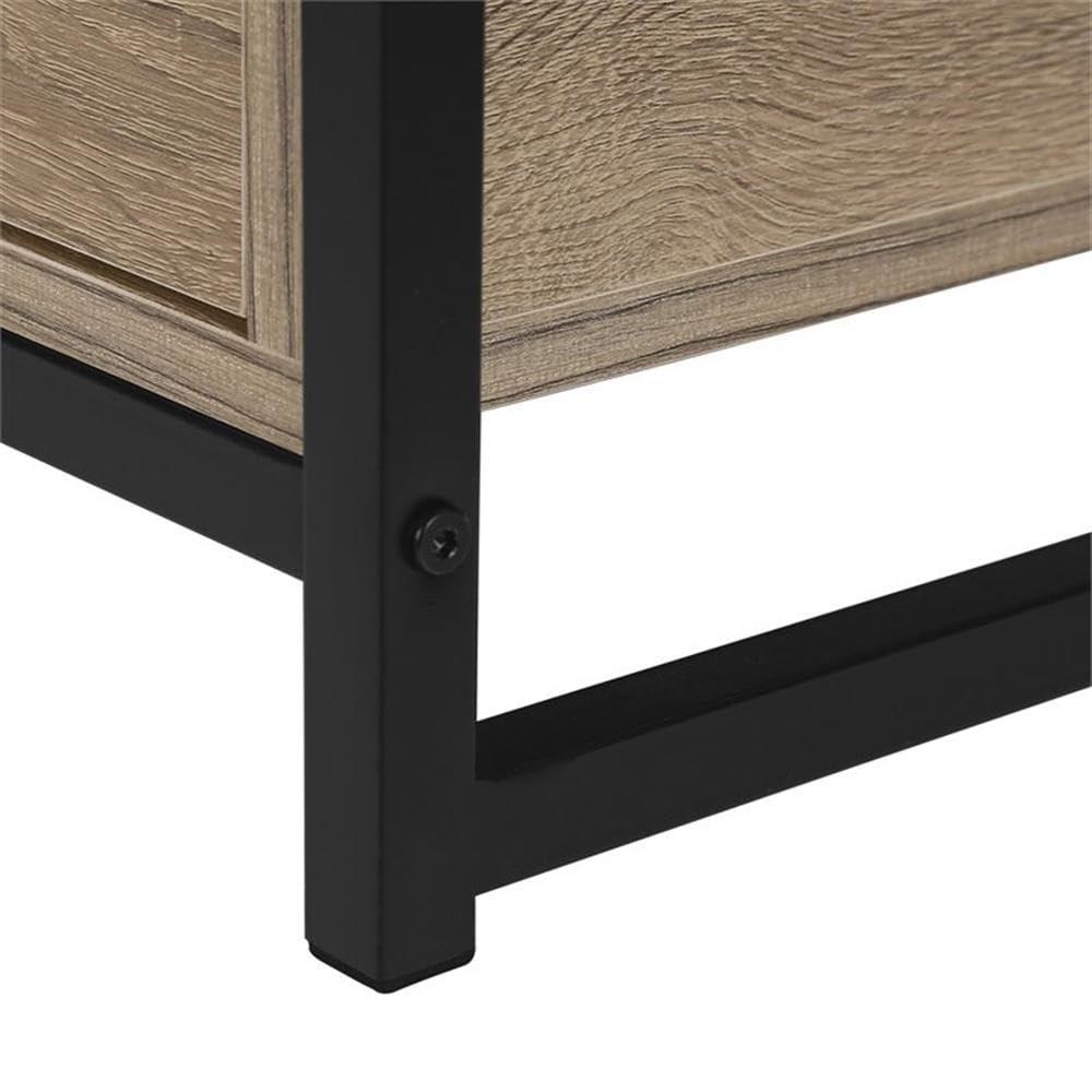 Monarch Specialties Tv Stand 48 Inch Console Media Entertainment Center Storage Drawers Laminate Metal Brown Black Contemporary Modern