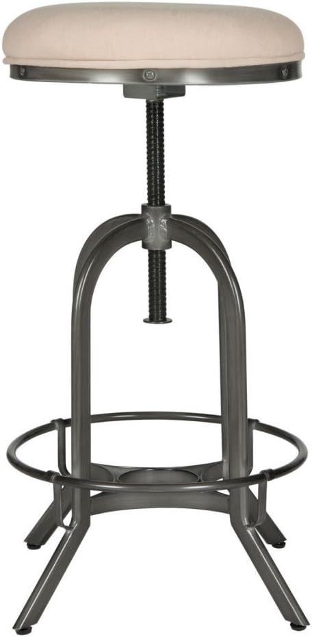 Wildomar Swivel Stool - FOX6226 - Burnt Oak/Iron - Safavieh Couture