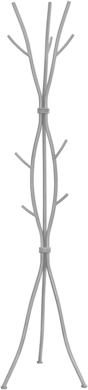 Zipcode Design™ 74"H Bedroom Coat Rack Metal Hall Tree Freestanding 11 Hooks Coat Rack Umbrella Stand