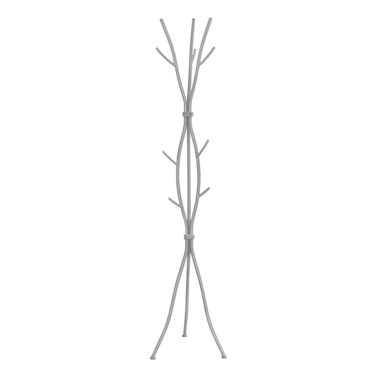 Zipcode Design™ 74"H Bedroom Coat Rack Metal Hall Tree Freestanding 11 Hooks Coat Rack Umbrella Stand