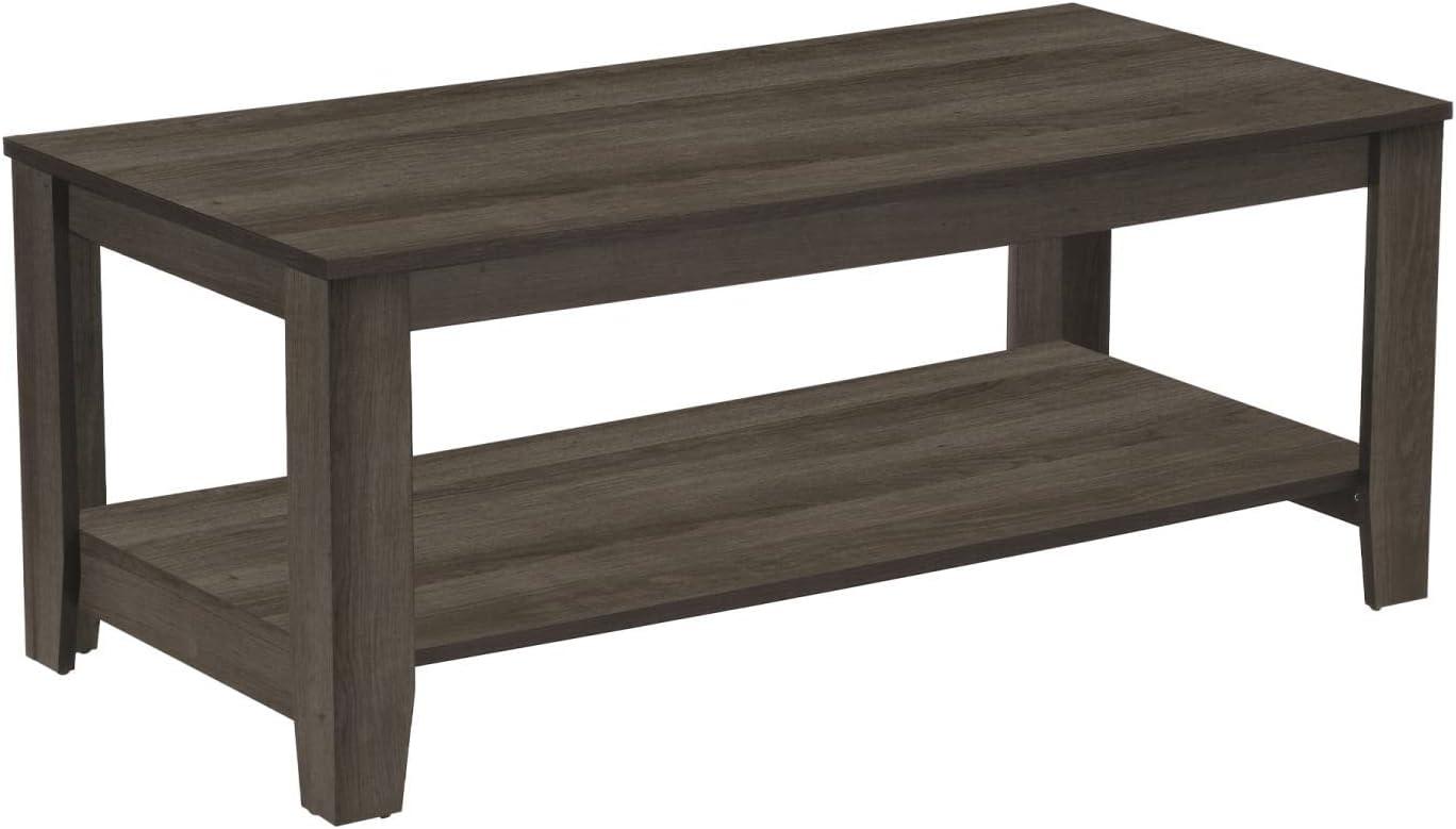 Monarch Specialties Table Set 3Pcs Set Coffee End Side Accent Living Room Laminate Brown Transitional