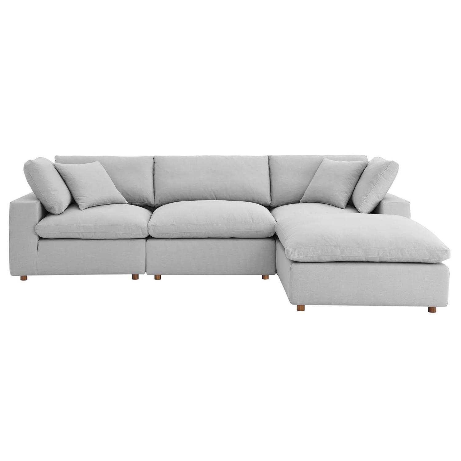 Commix Down Filled Overstuffed 4 Piece Sectional Sofa Set-EEI-3356