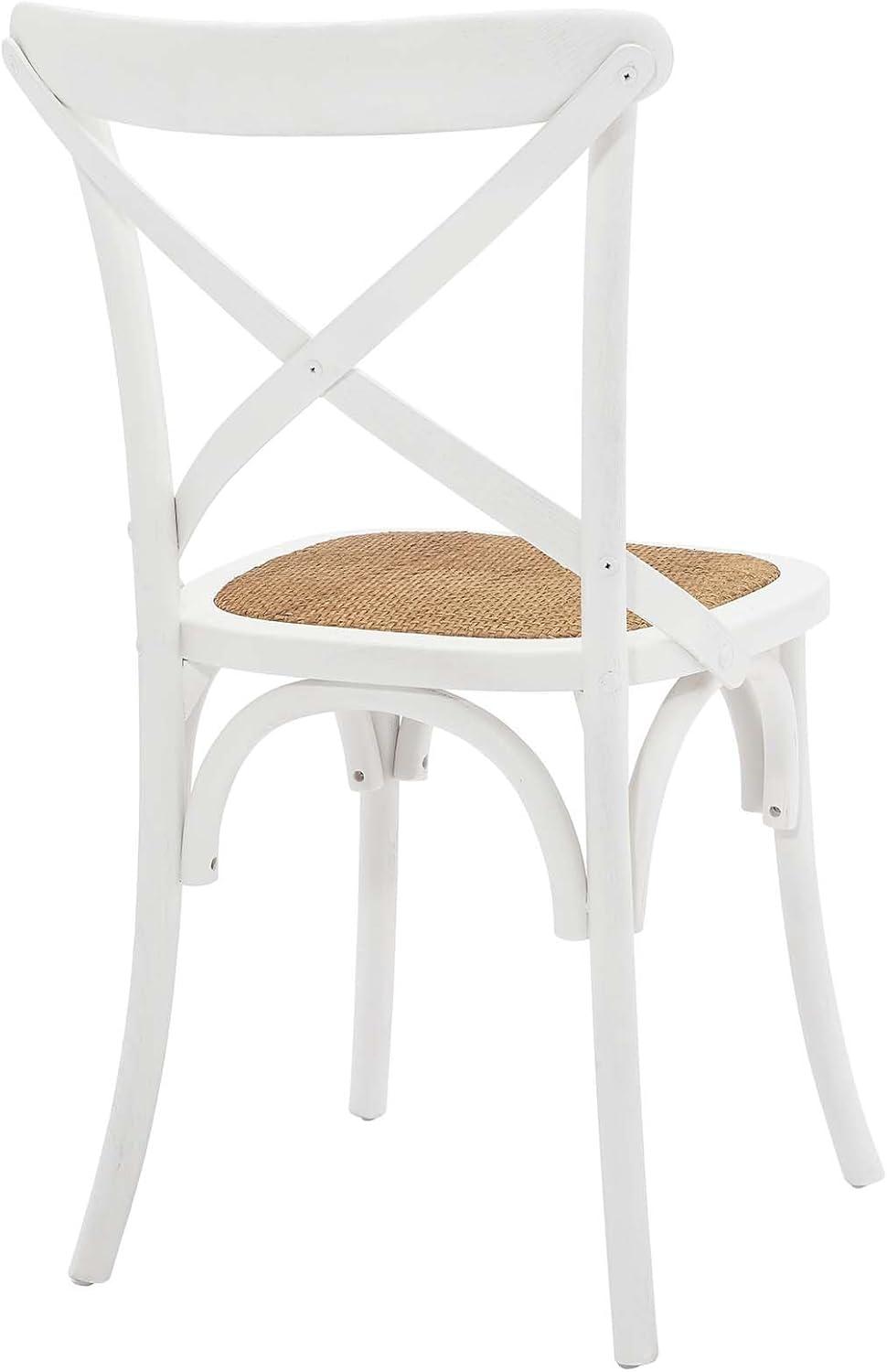 Modway Gear Dining Side Chair Set of 4 in White
