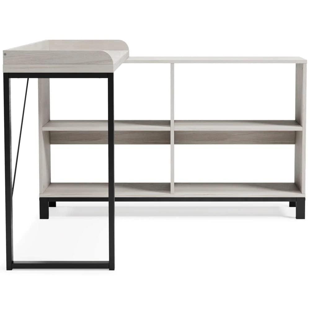 Signature Design by Ashley Contemporary Yarlow Home Office L-Desk, Black