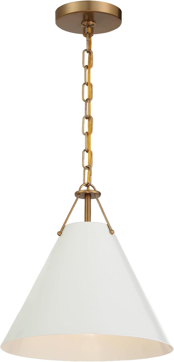 Crystorama Lighting Xavier 1 - Light Pendant in  Vibrant Gold