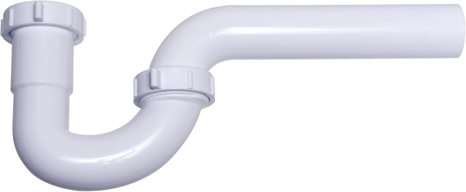 White PVC Slip Joint P-Trap for Lavatory and Kitchen