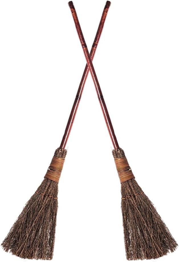 36 in. Classic Cinnamon Bamboo Handle Scented Broom (2-Pack)