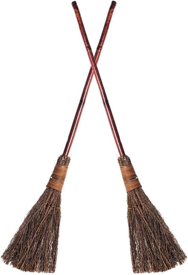 36" Cinnamon Scented Bamboo Handle Bohemian Broom (2-Pack)