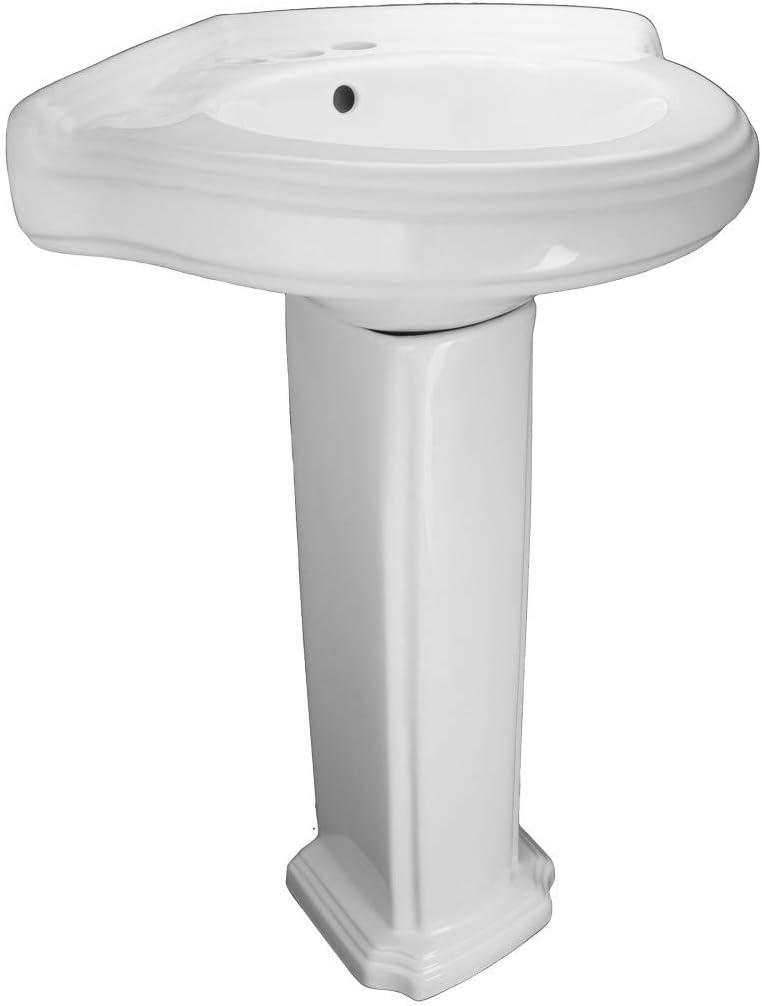 The Renovators Supply Inc. 22'' White Porcelain Corner Bathroom Sink with Overflow