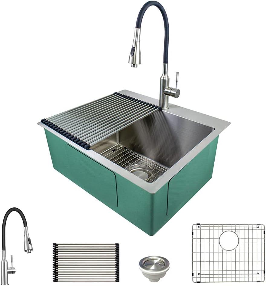 25'' L x 22'' W Laundry Sink with Faucet