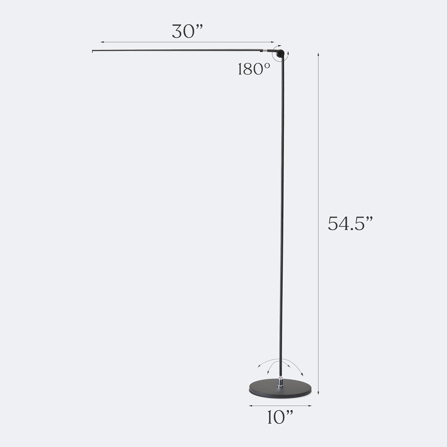 Libra 64.5 in. Industrial 1-Light Dimmable LED Floor Lamp