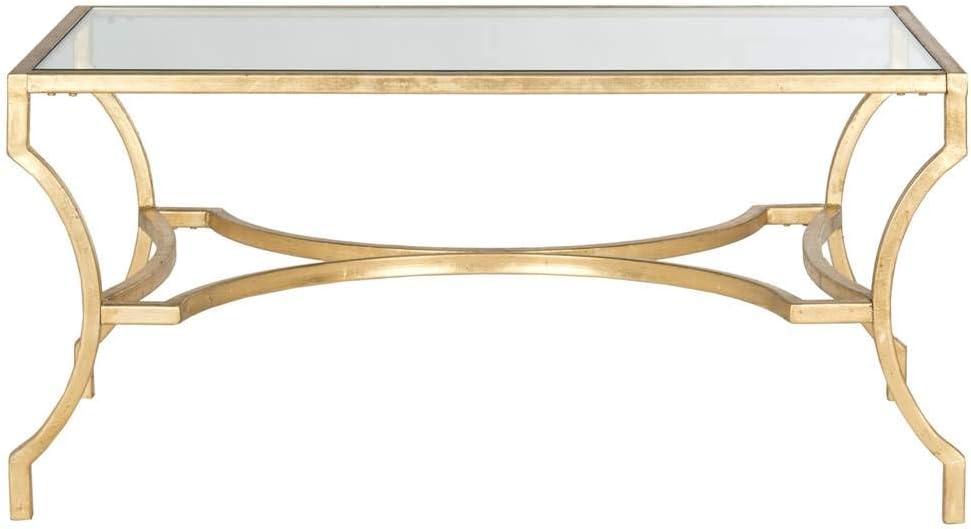 Alphonse Coffee Table - Gold/Glass - Safavieh