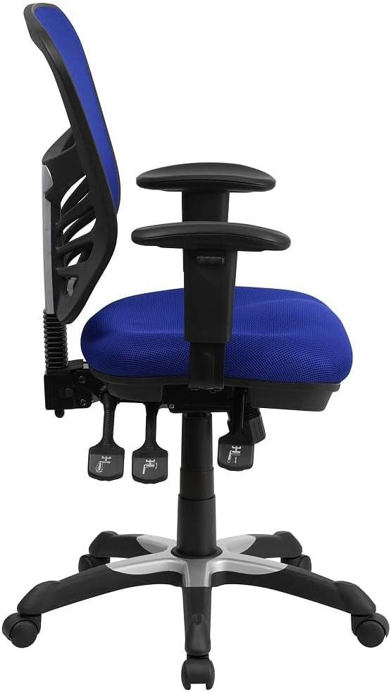 Flash Furniture Mid-Back Mesh Multifunction Executive Swivel Ergonomic Office Chair with Adjustable Arms