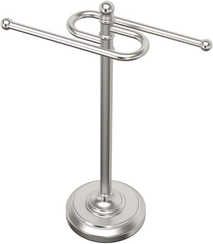 Countertop Essentials | Hand Towel Holder with Padded and Weighted Circular Base, for Bathroom, Kitchen