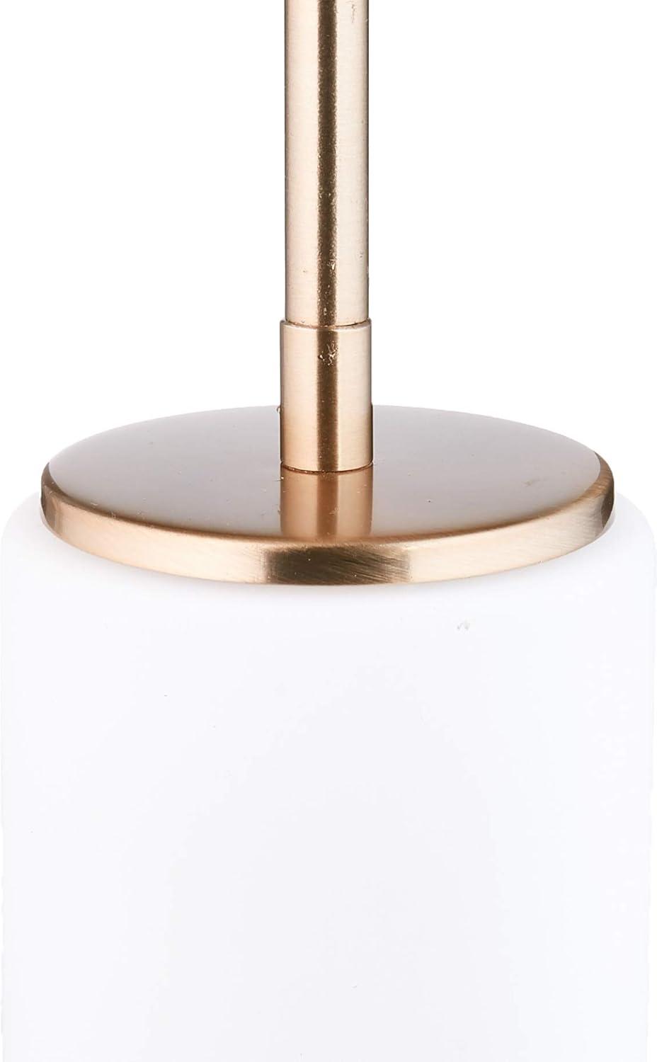 Alturas Mini-Pendant in Satin Brass with Etched Glass Shade