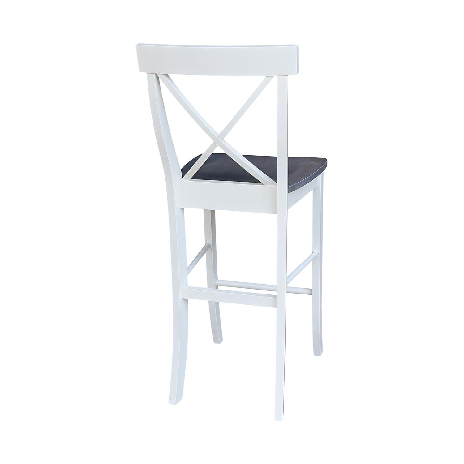 24&#34; X Back Counter Height Barstool Barstool White - International Concepts