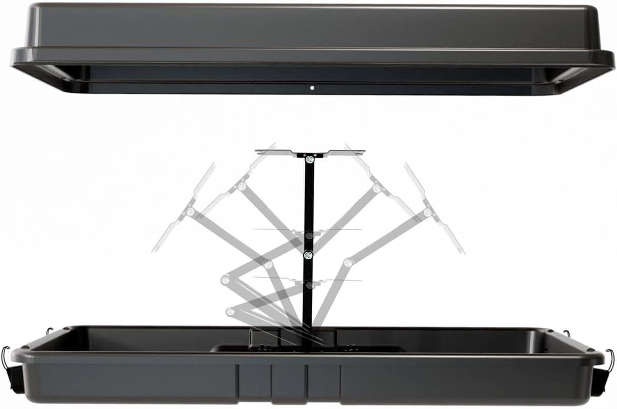 Black ABS Plastic Full-Motion Outdoor TV Enclosure with Wall Mount