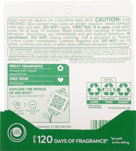 Air Wick Plug in Scented Oil Refill, 2 Count, Fresh Pine