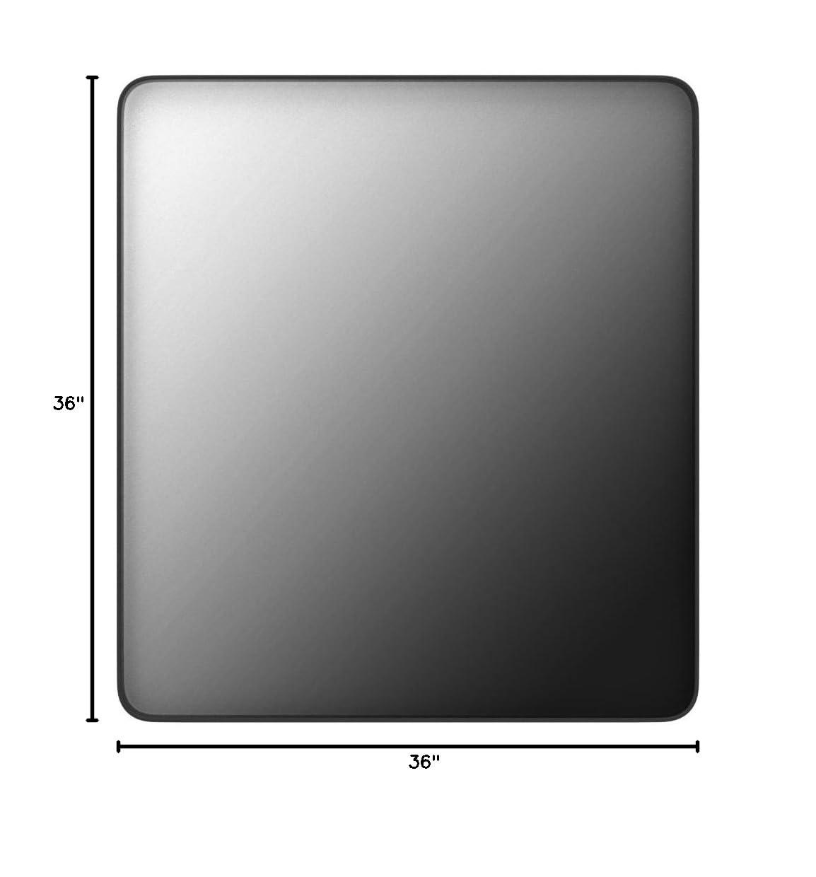 LOAAO 36X36 Inch Black Metal Framed Bathroom Mirror for Wall, Matte Black Bathroom Vanity Mirror Farmhouse, Anti-Rust, Tempered Glass, Hangs Horizontally or Vertically