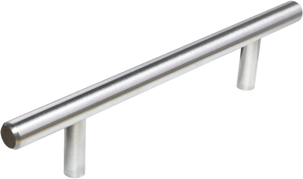 Stainless Steel Slim Modern Euro Cabinet Handle 4" Center to Center Bar Pull Multipack