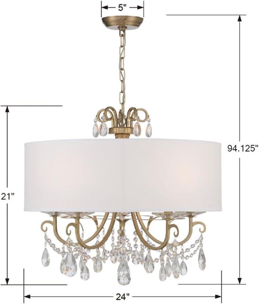 Crystorama Lighting Othello 5 - Light Chandelier in  Vibrant Gold