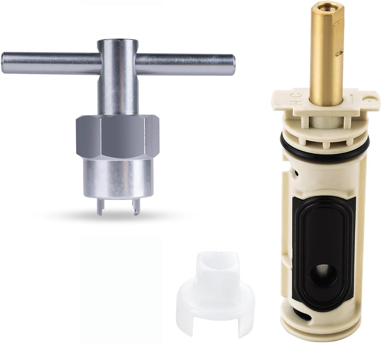 1222 Replacement Cartridge with Moen 104421 Cartridge Puller Removal Tool Retainer Clip Compatible with Moen One-Hanlde Posi Temp 1222B Shower Bathtub Faucet (1222 cartridge +104421 cartridge puller)